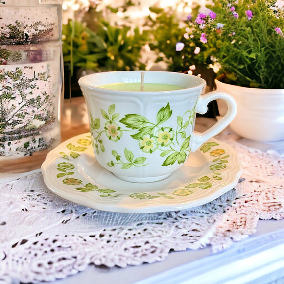Teacup Candle - Cucumber Melon White Tea