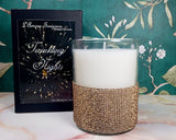 Twinkling Nights Candle Collection - 10oz Unscented Candle Gold