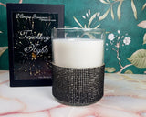 Twinkling Nights Candle Collection - 10oz Unscented Candle Black